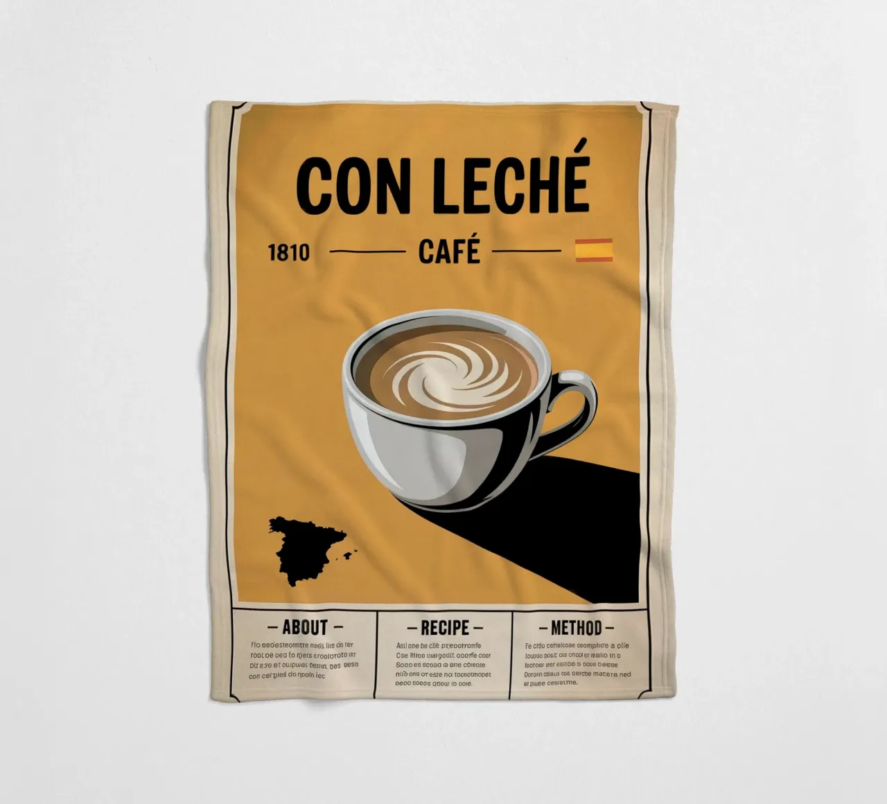 CON LATTE coperta in pile da Rick Thompson