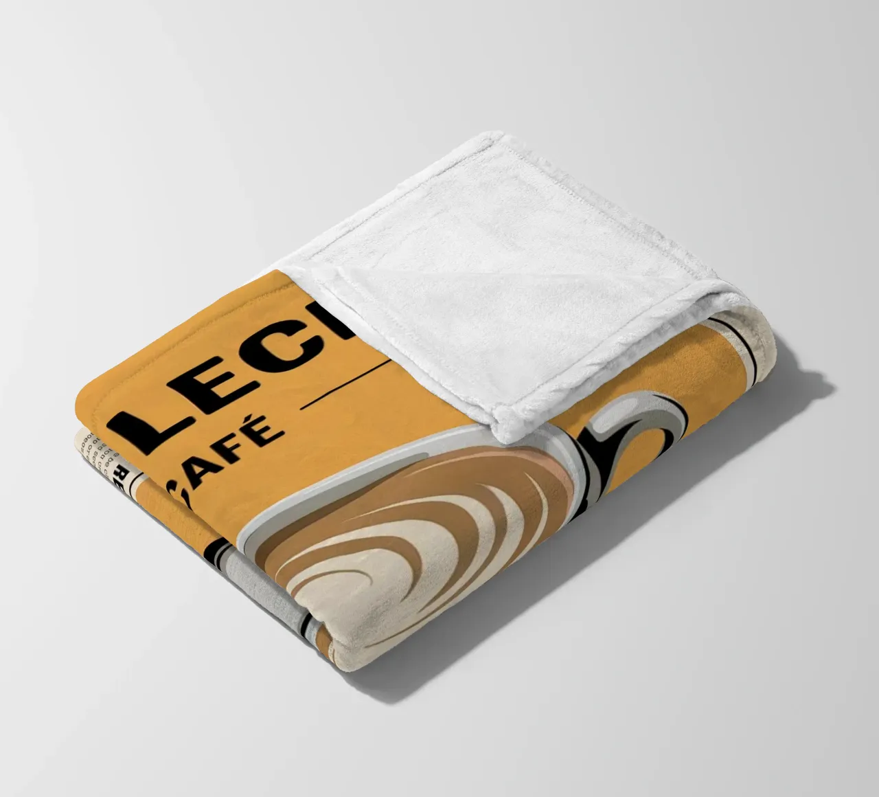 CON LATTE coperta in pile da Rick Thompson