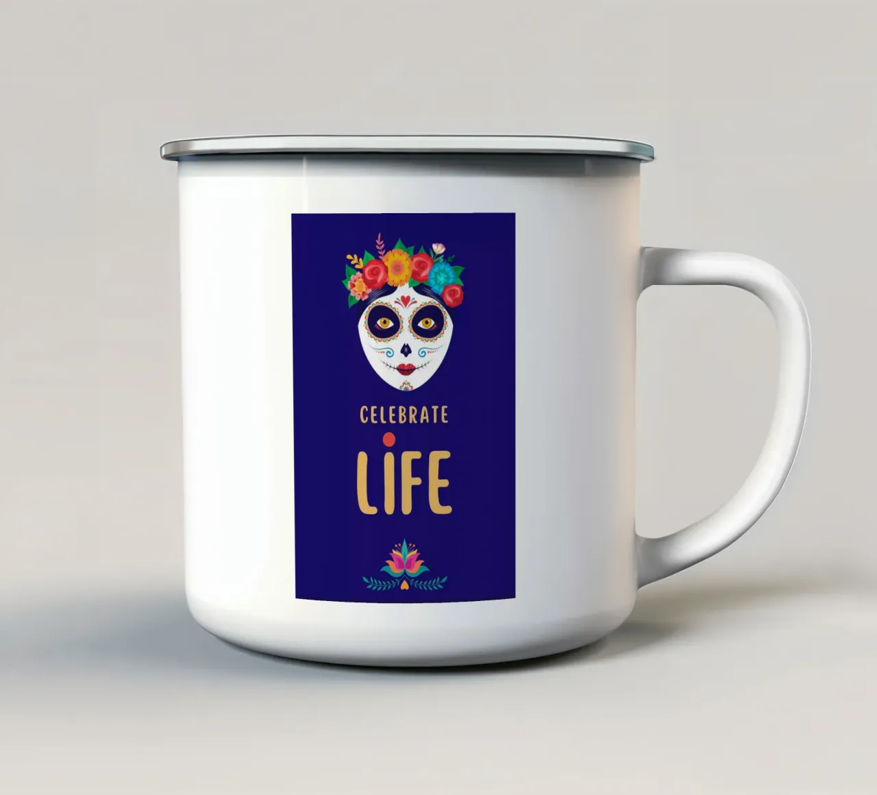 celebrare la vita tazza in smalto da playing-lights