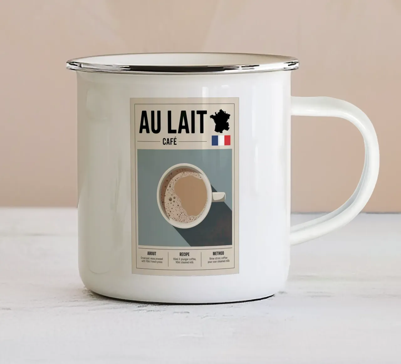 LATTE tazza in smalto da Rick Thompson