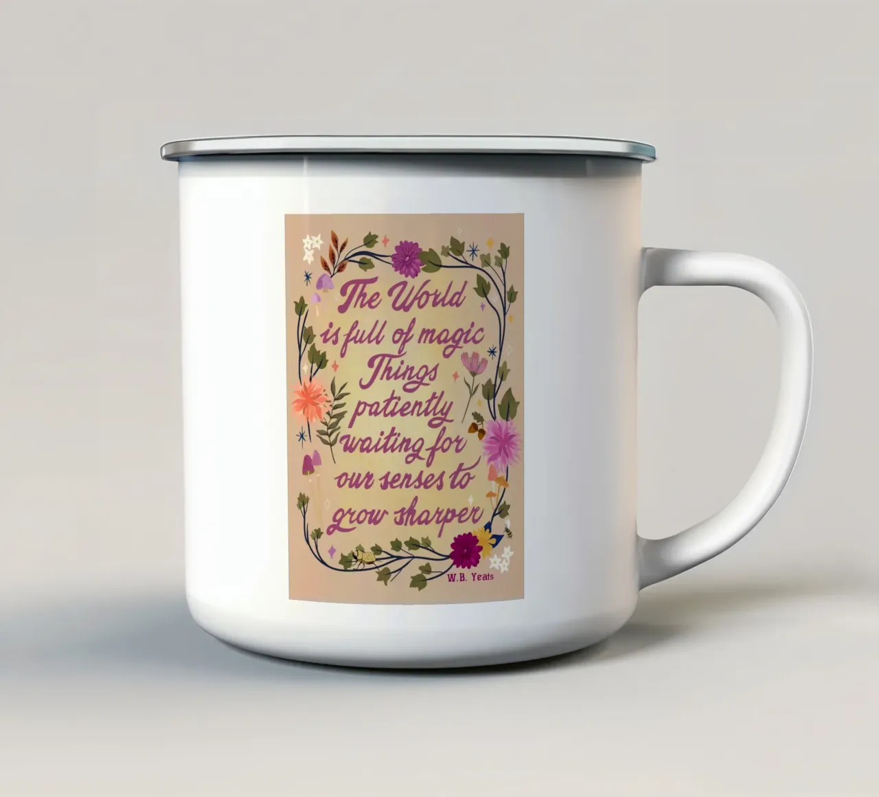 The World is full of Magic Things tazza in smalto da Taika Tori Art