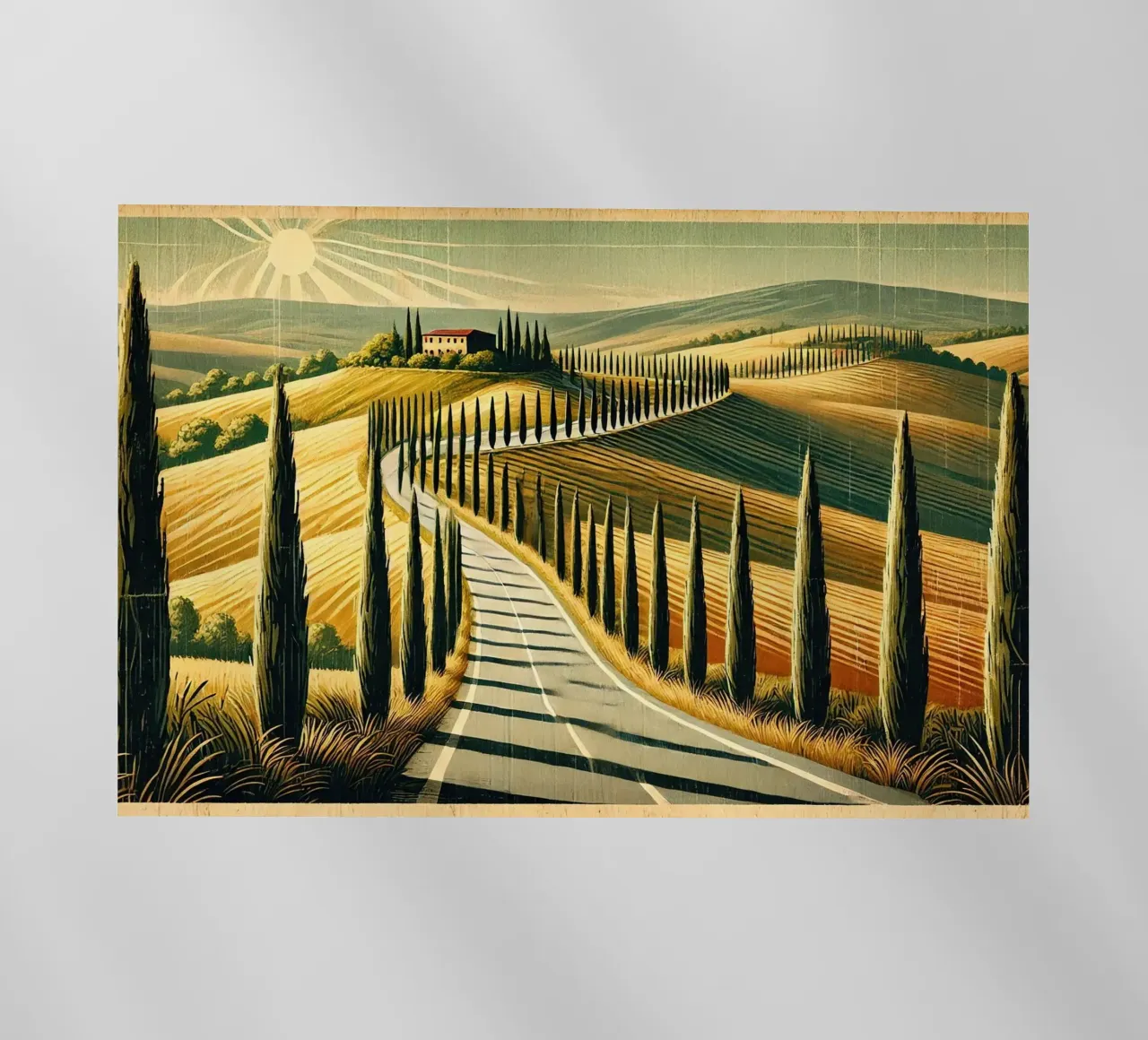 Poster d'epoca di Cypress Road pellicola backlit da Wanderlust Vibes