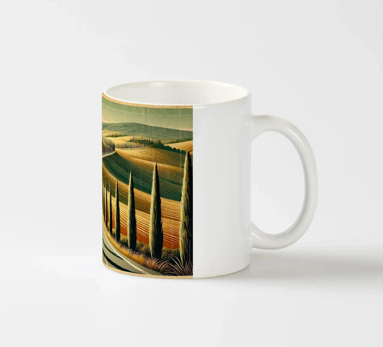 Poster d'epoca di Cypress Road tazza in ceramica da Wanderlust Vibes