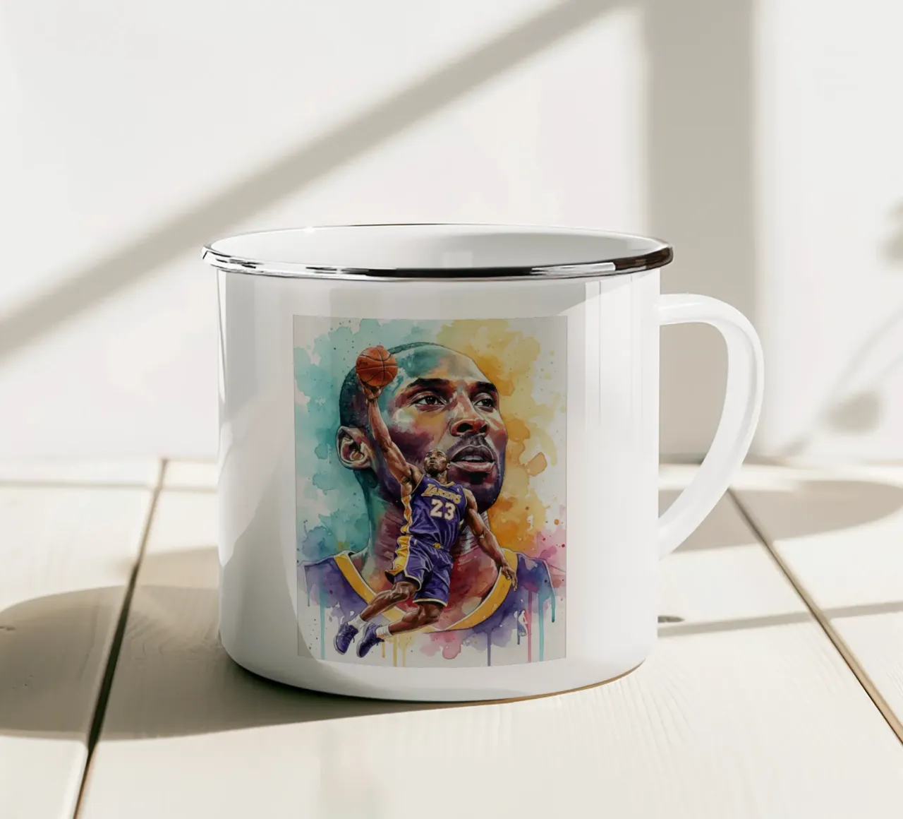 La schiacciata di Kobe Bryant tazza in smalto da Kalis