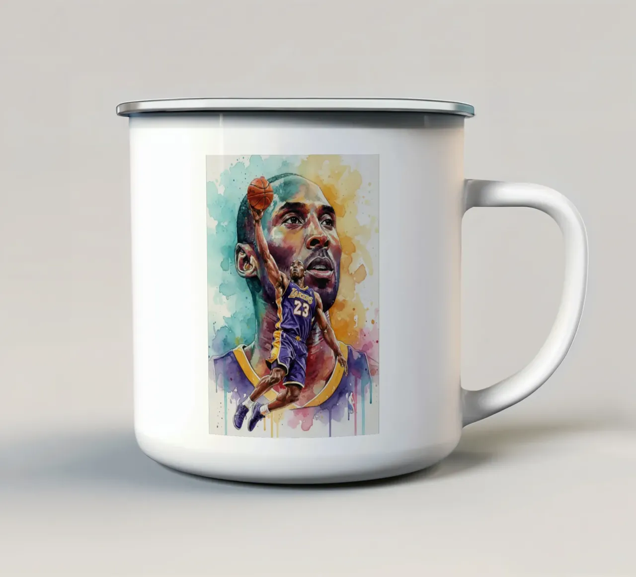 La schiacciata di Kobe Bryant tazza in smalto da Kalis