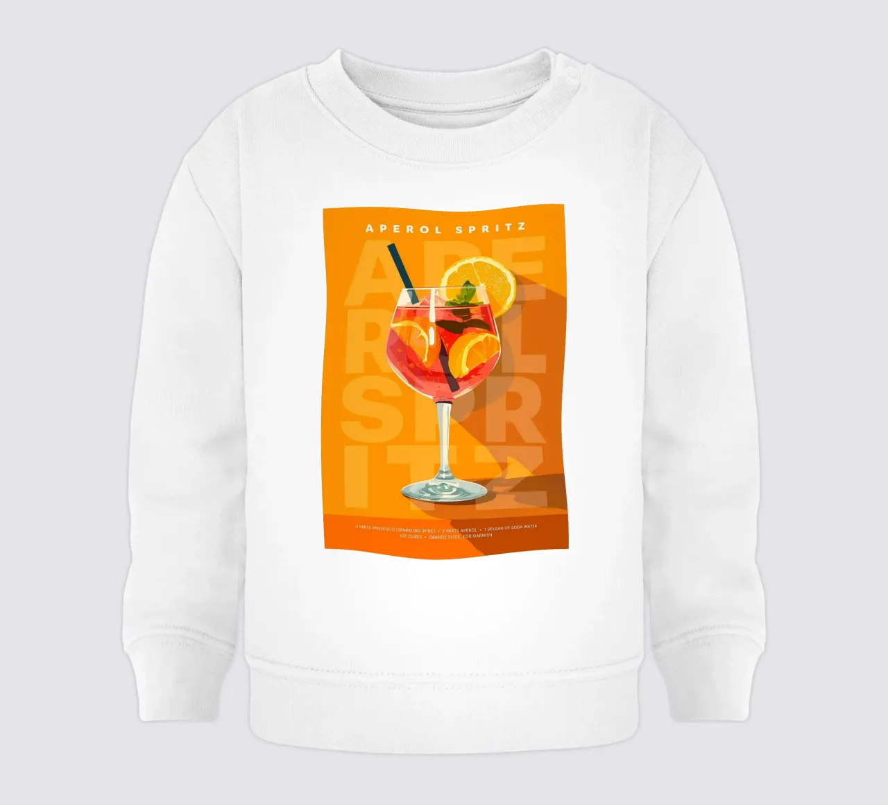 Spritz Aperol classico felpa neonato da kakaka