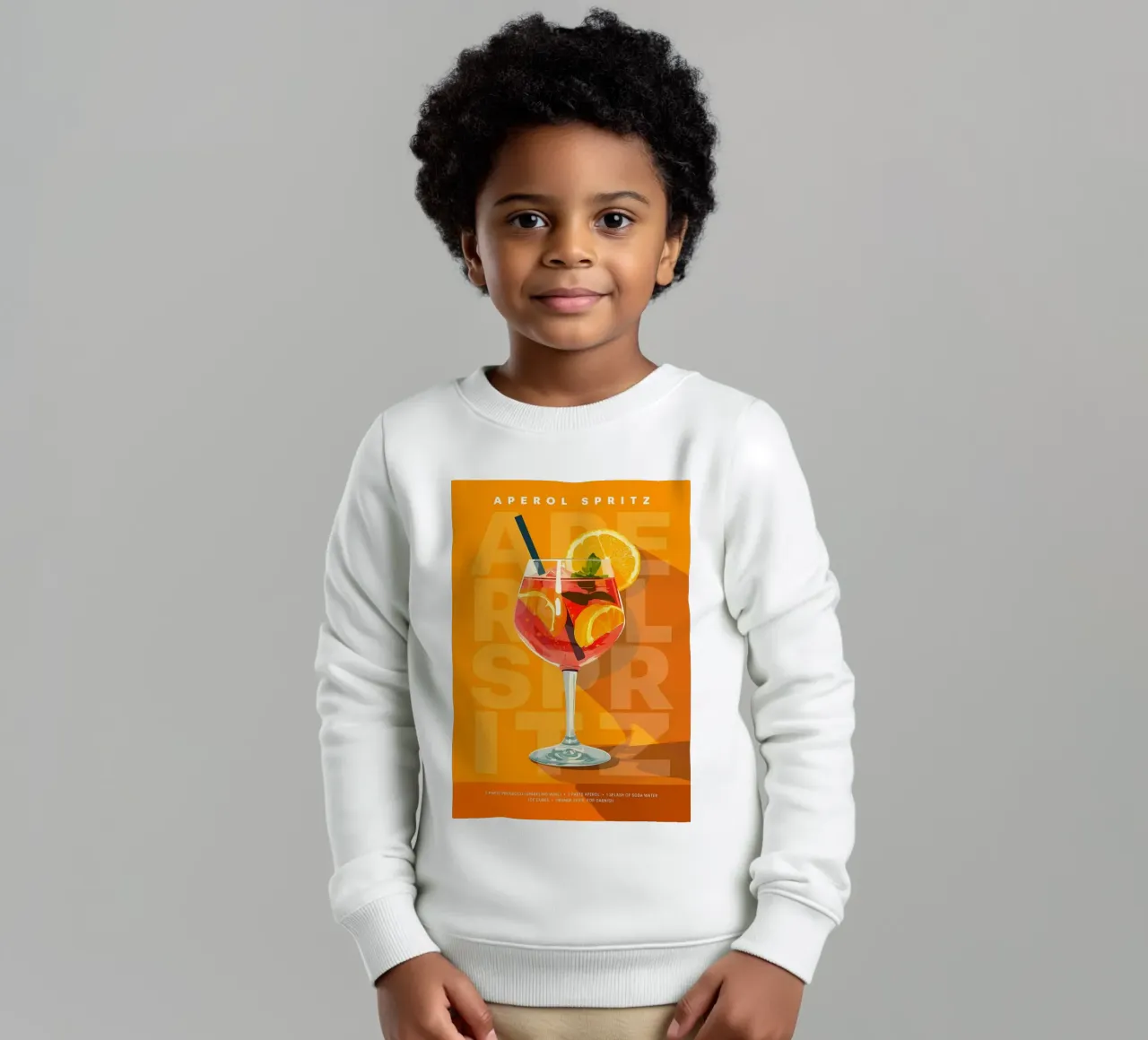 Spritz Aperol classico felpa bambino da kakaka