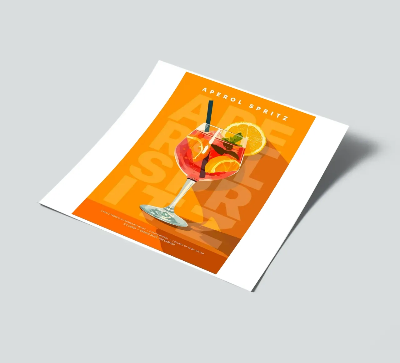 Spritz Aperol classico foglio adesivo da kakaka