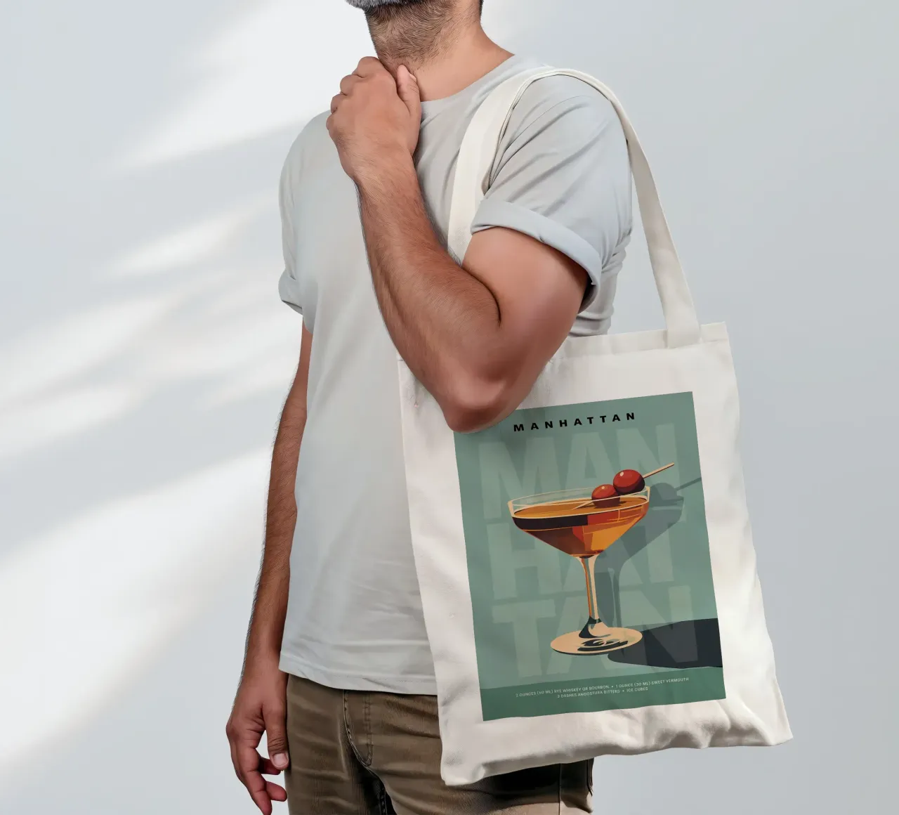 Manhattan classica borsa in juta da kakaka