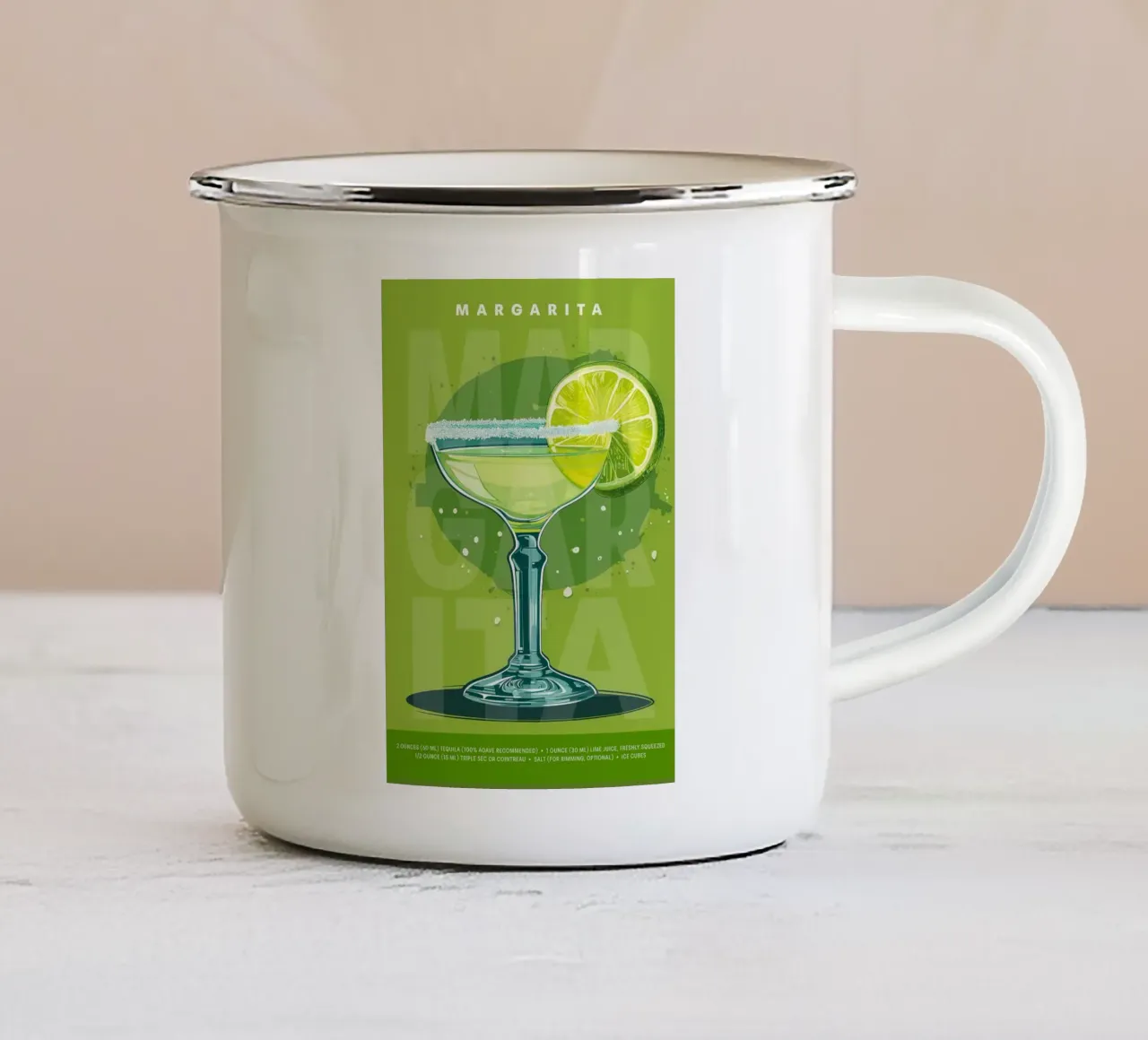 Margarita classico tazza in smalto da kakaka