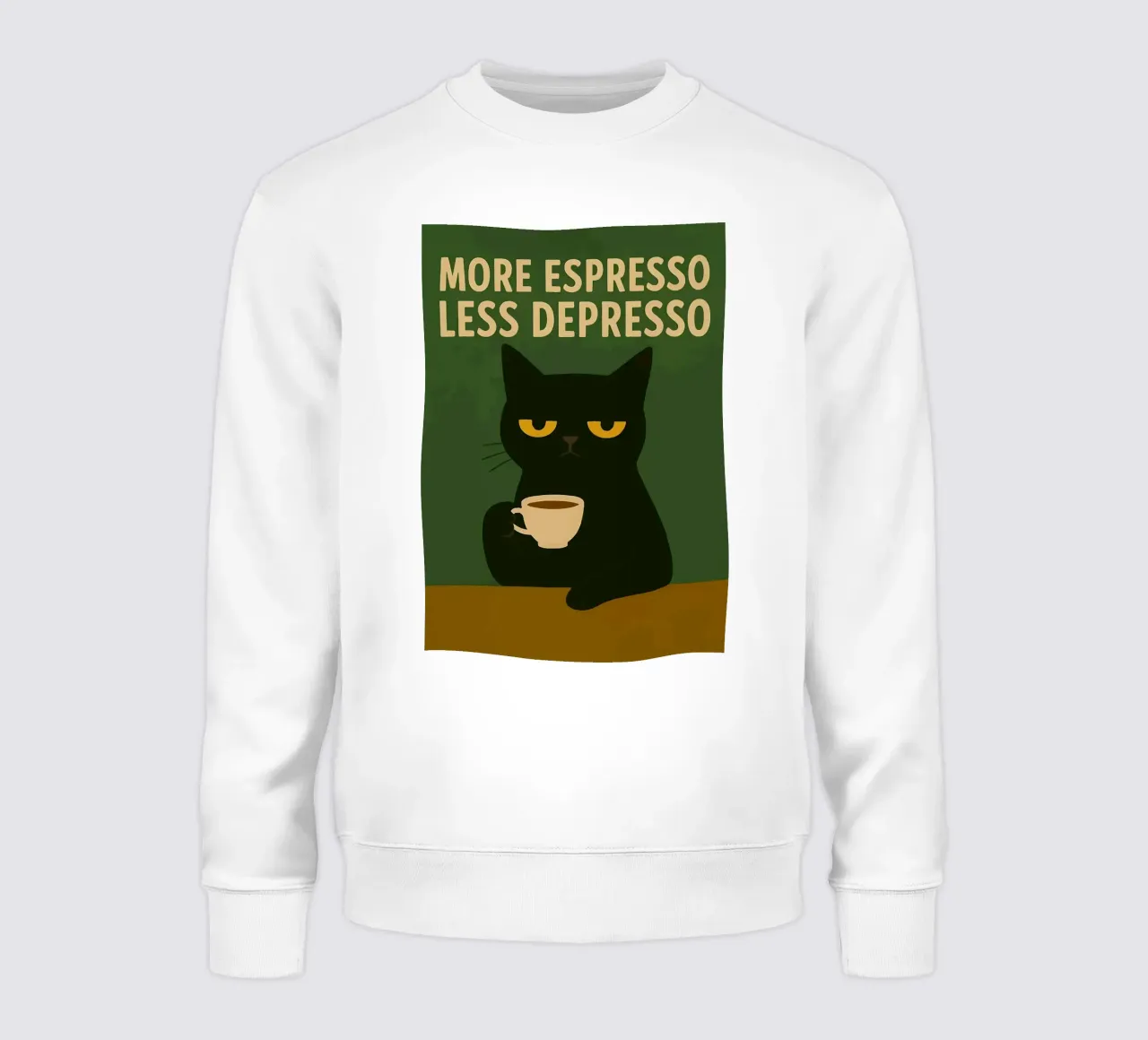 More Espresso Less Depresso Cat felpa da kakaka