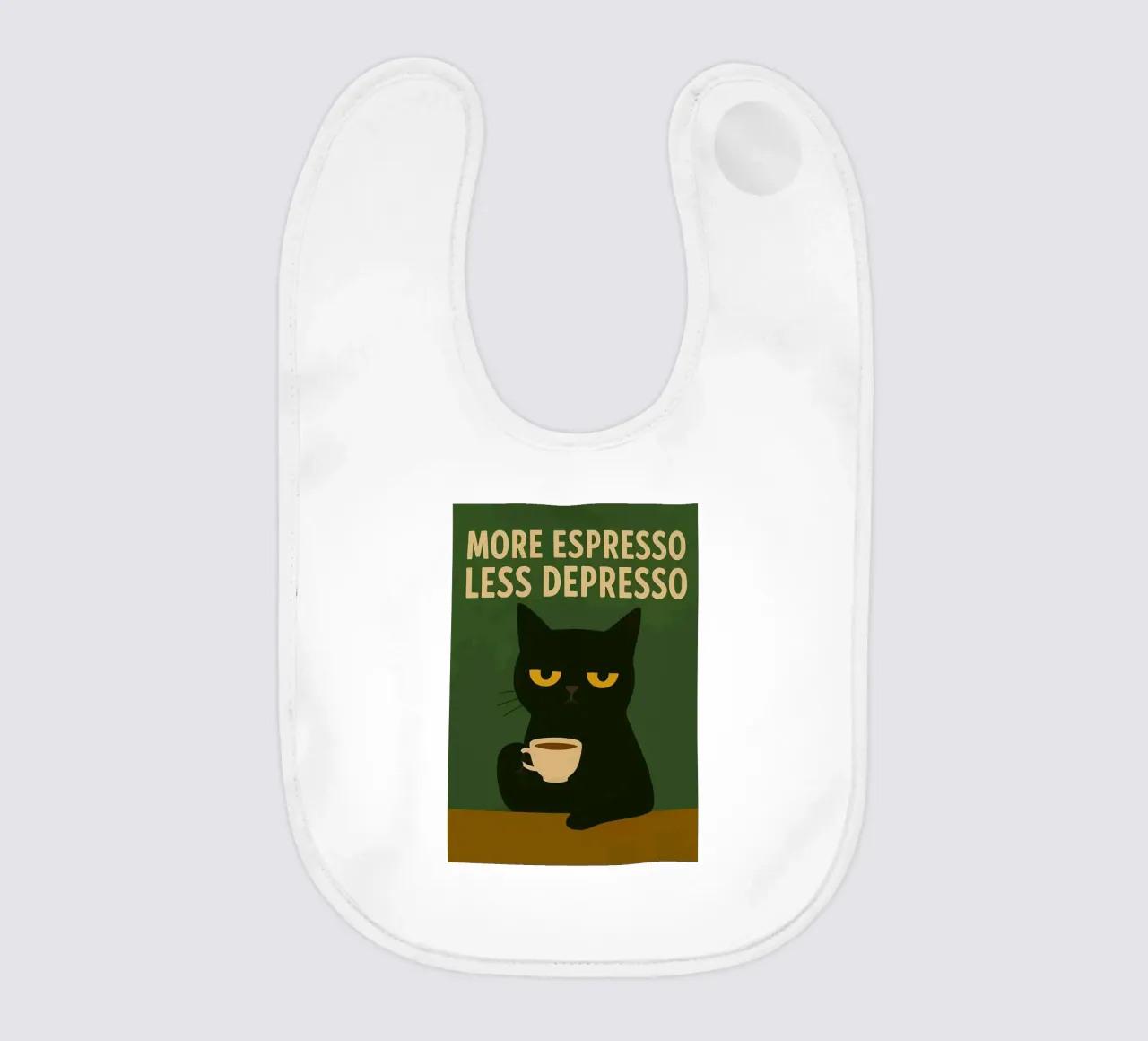 More Espresso Less Depresso Cat bavaglino da kakaka