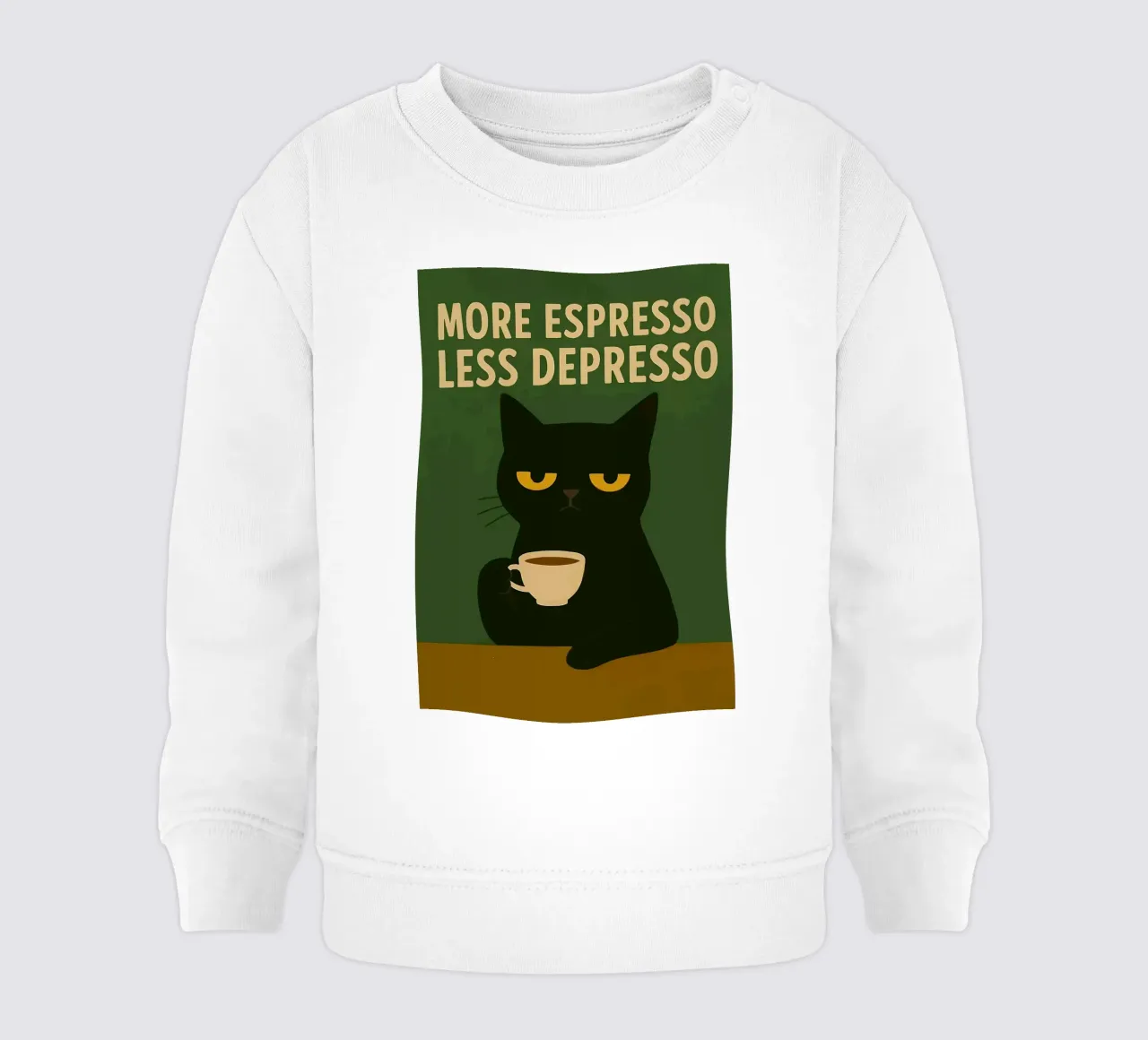 More Espresso Less Depresso Cat felpa neonato da kakaka