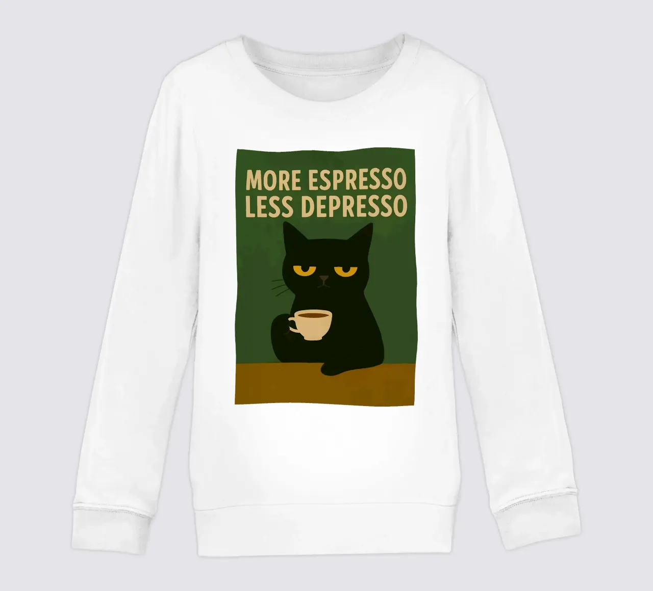 More Espresso Less Depresso Cat felpa bambino da kakaka