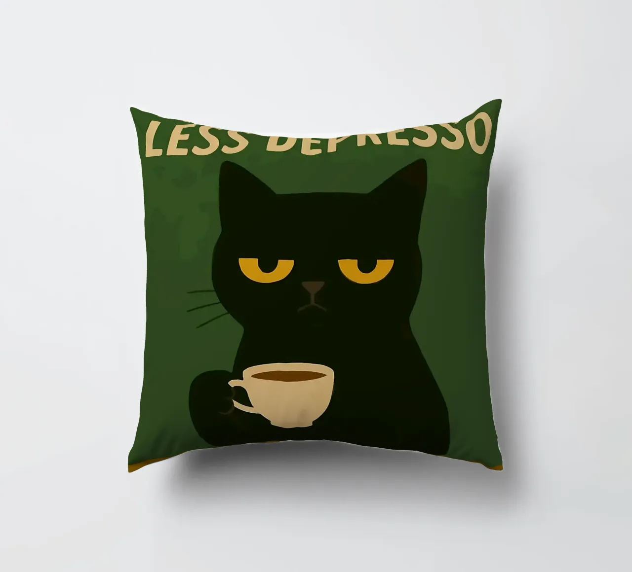 More Espresso Less Depresso Cat cuscino da kakaka