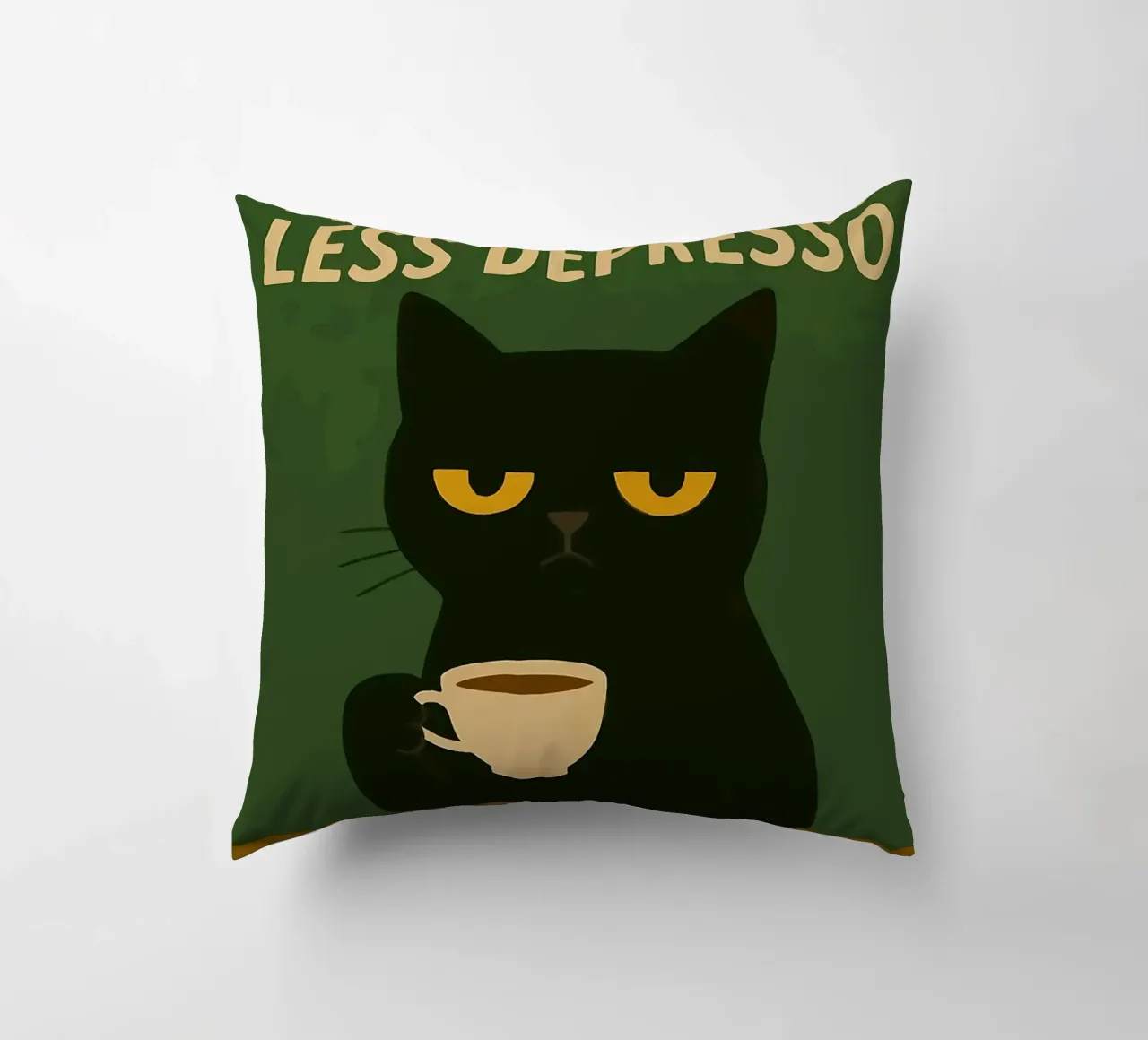 More Espresso Less Depresso Cat cuscino da kakaka