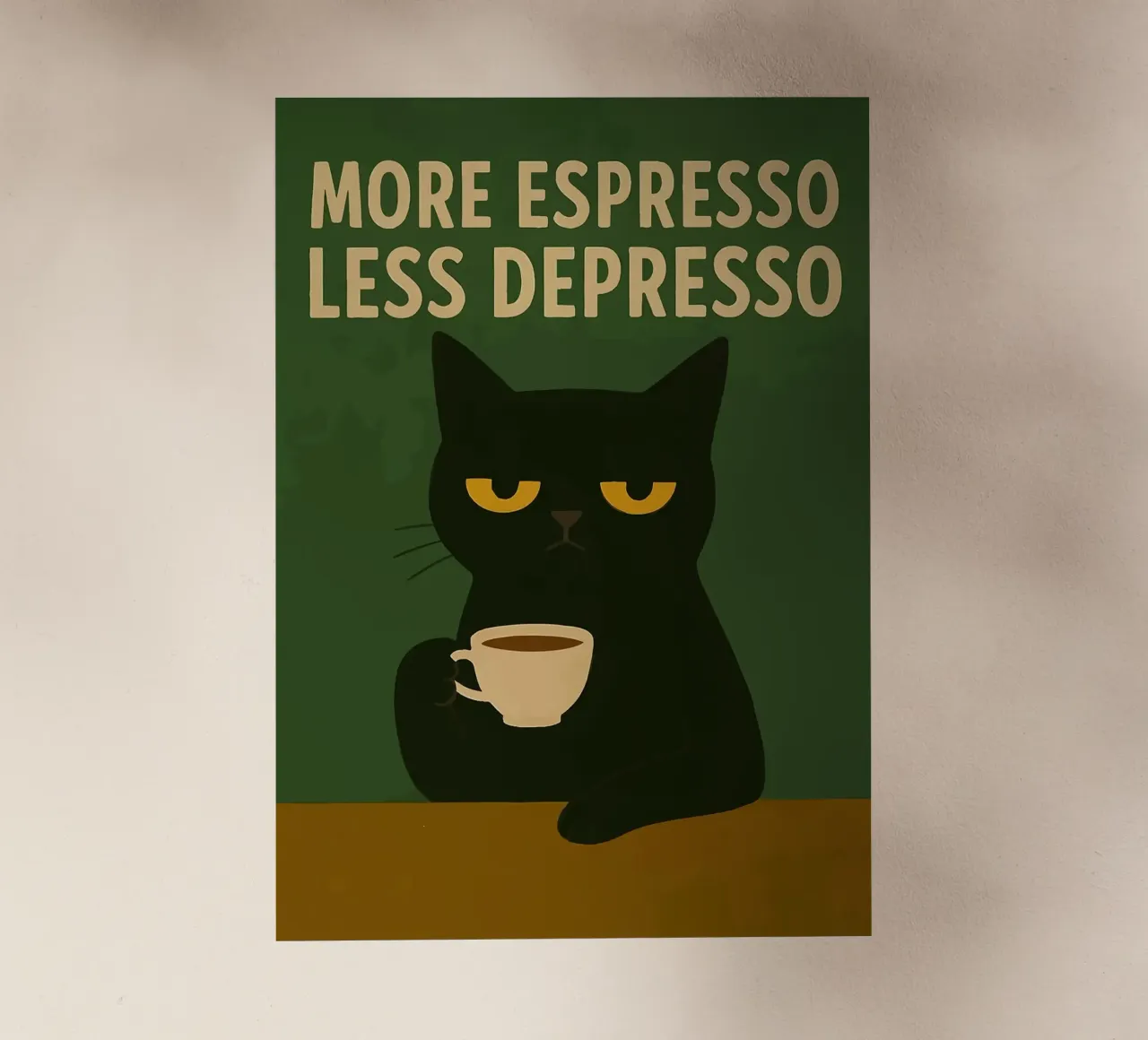More Espresso Less Depresso Cat pellicola backlit da kakaka