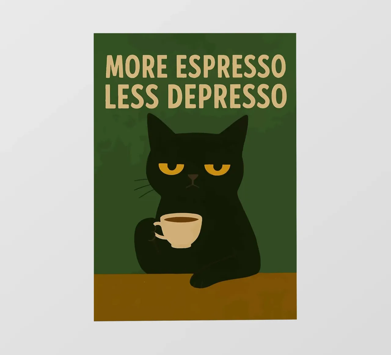 More Espresso Less Depresso Cat pellicola backlit da kakaka