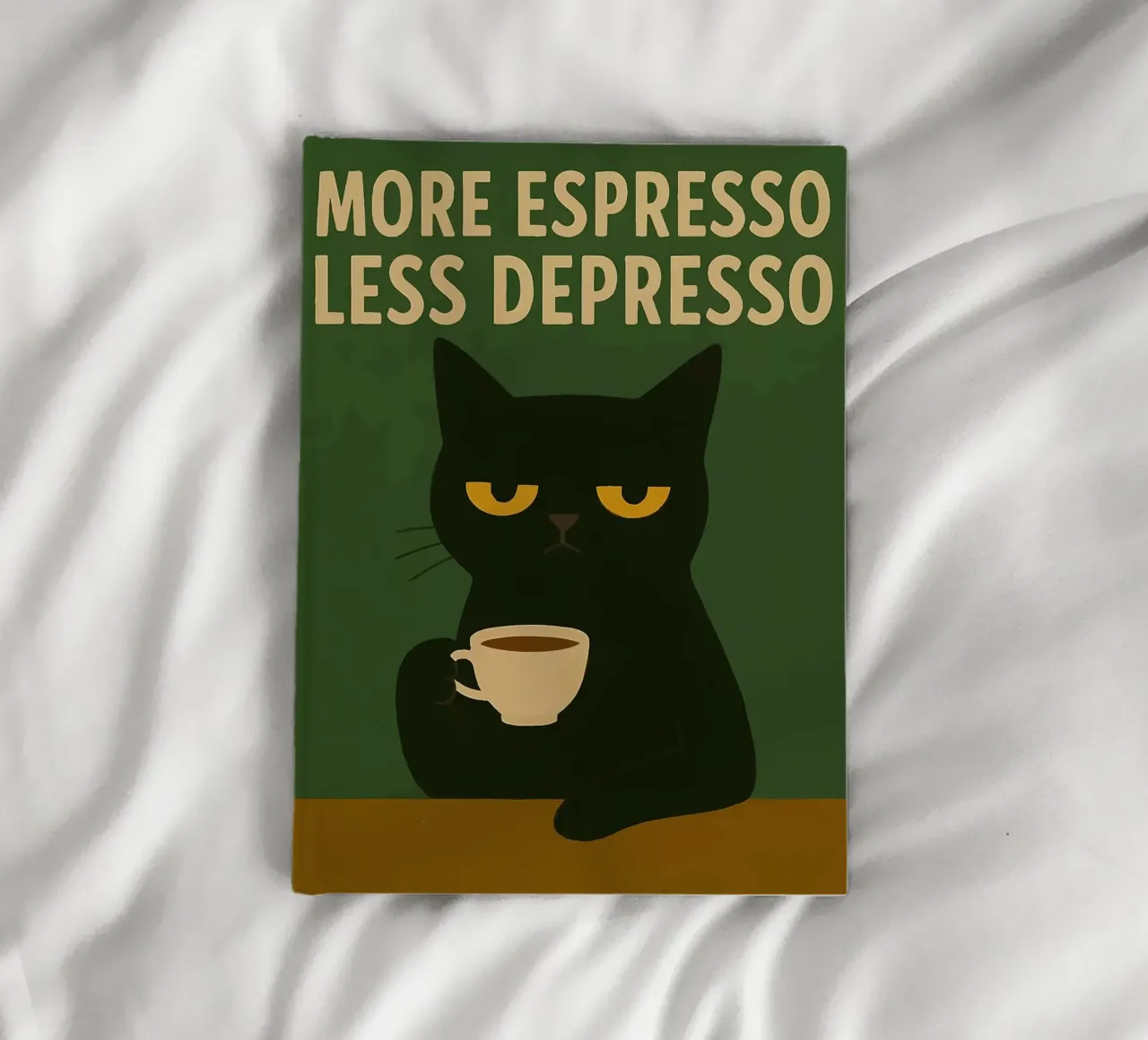 More Espresso Less Depresso Cat notebook by kakaka