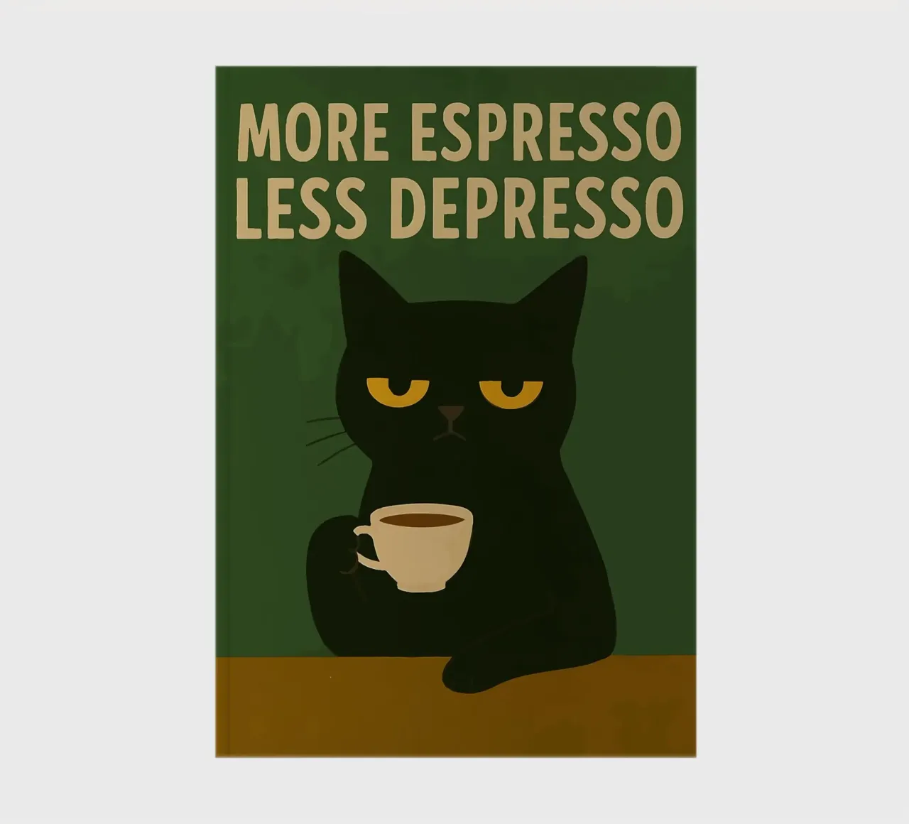 More Espresso Less Depresso Cat notebook by kakaka