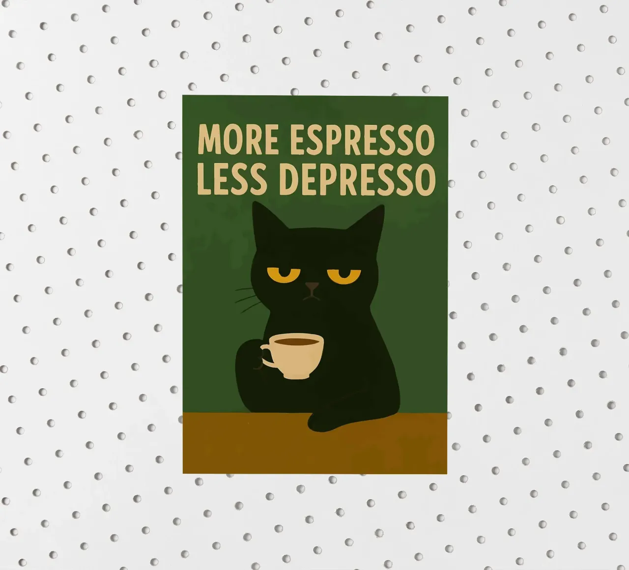 More Espresso Less Depresso Cat adesivo da kakaka