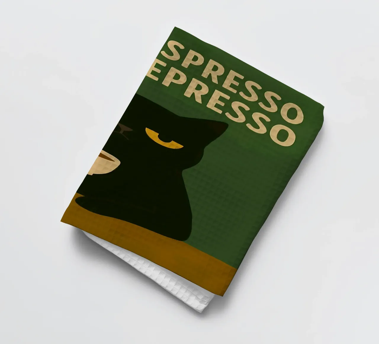 Plus d'Espresso Moins de Depresso Chat torchon de kakaka