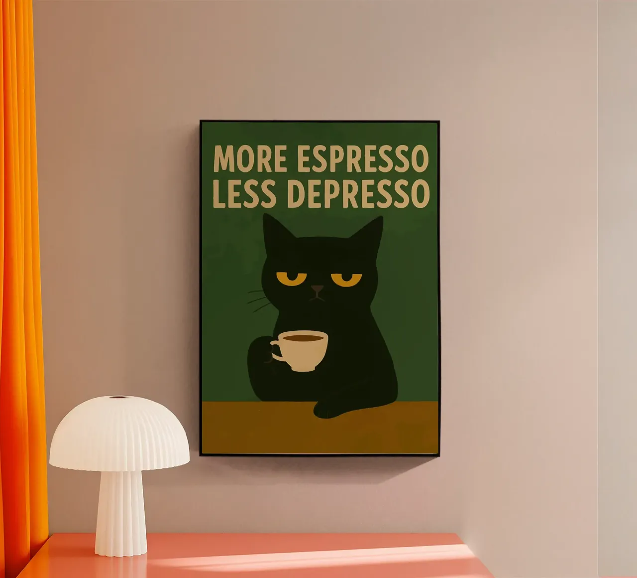 More Espresso Less Depresso Cat plexiglass da kakaka