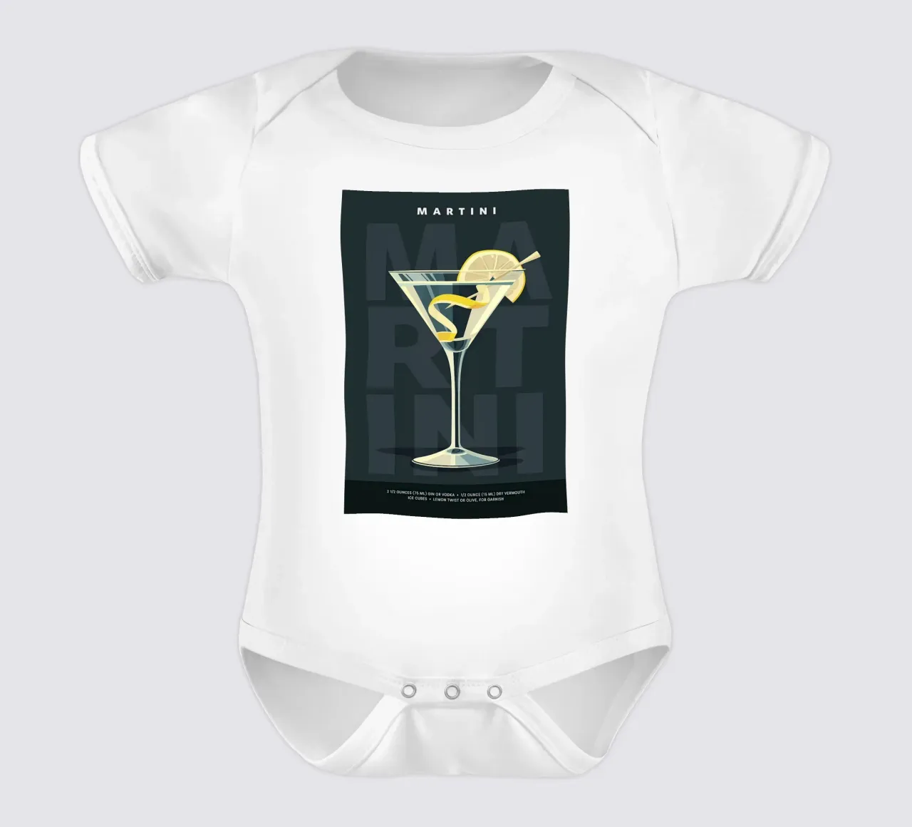 Martini classico body neonato maniche corte da kakaka
