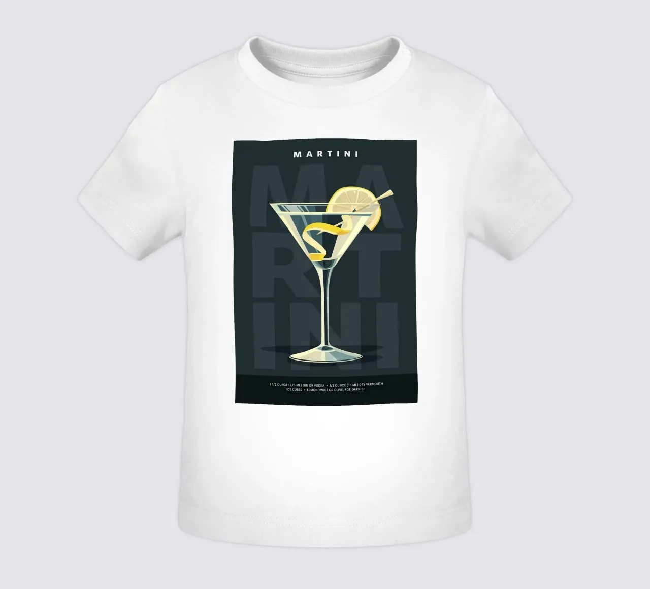 Martini classico maglietta neonato da kakaka