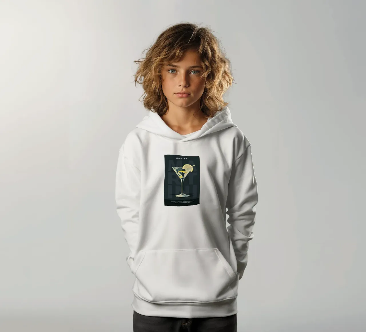 Martini classico felpa bambino con cappuccio da kakaka