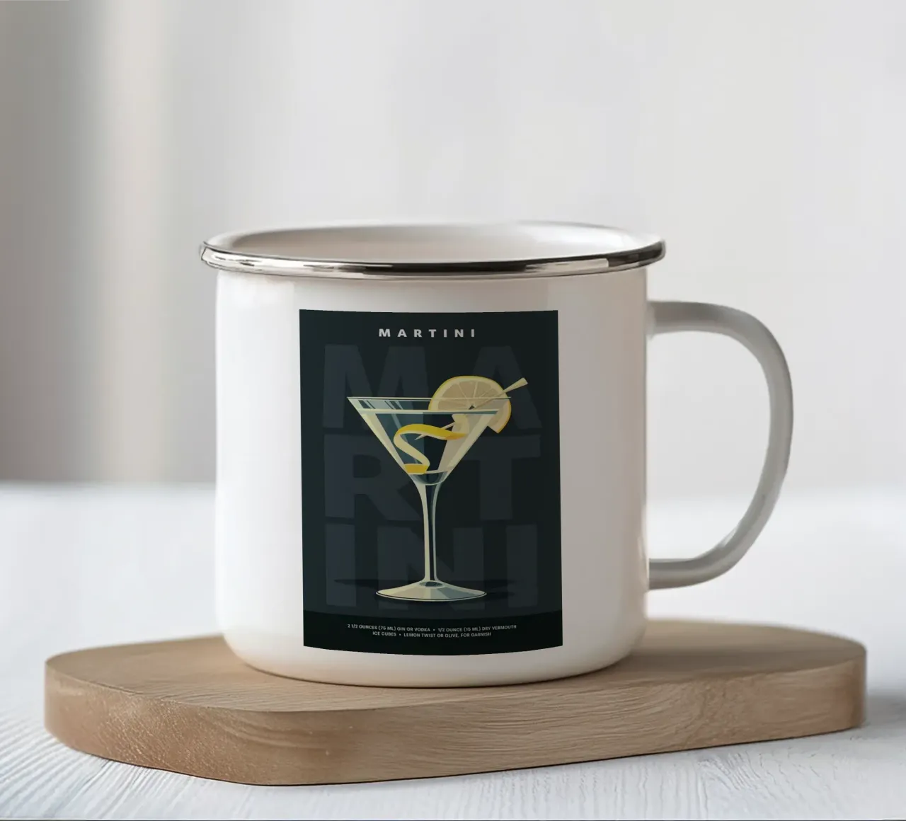 Martini classico tazza in smalto da kakaka