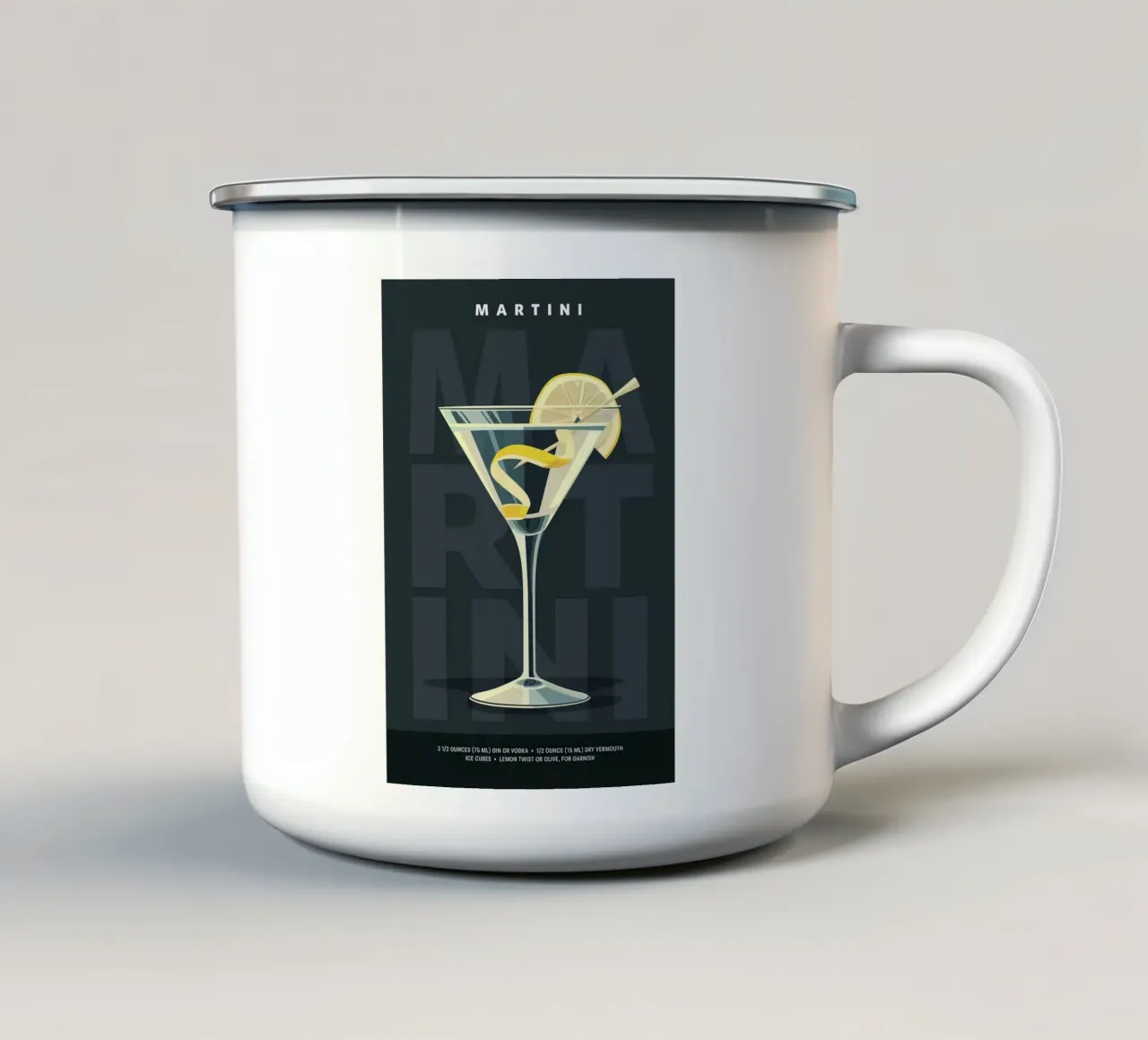 Martini classico tazza in smalto da kakaka