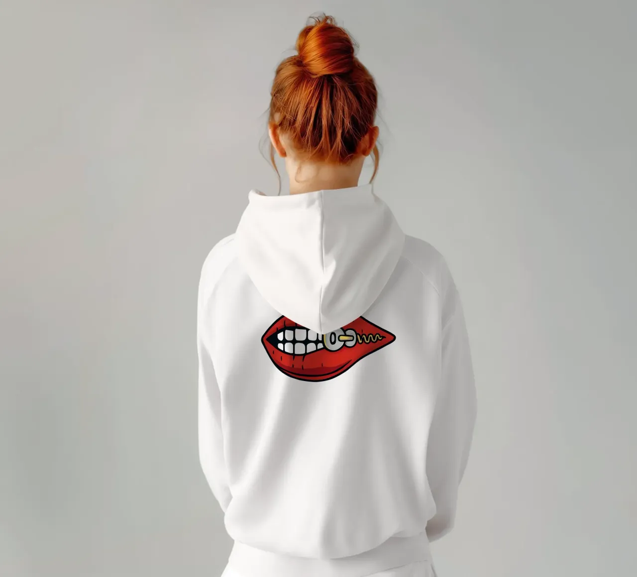 Zip It Lips felpa con cappuccio da TeeLab