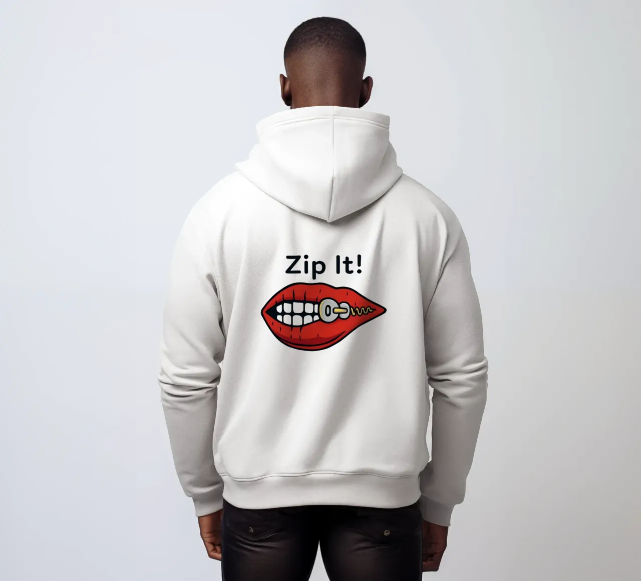 Zip It Lips felpa con cappuccio da TeeLab
