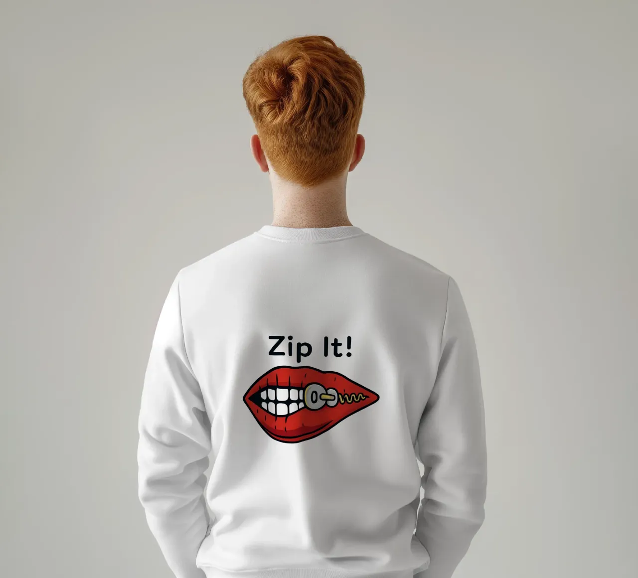 Zip It Lips felpa da TeeLab