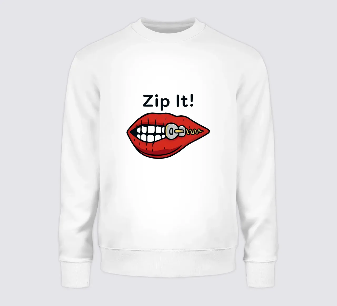 Zip It Lips felpa da TeeLab