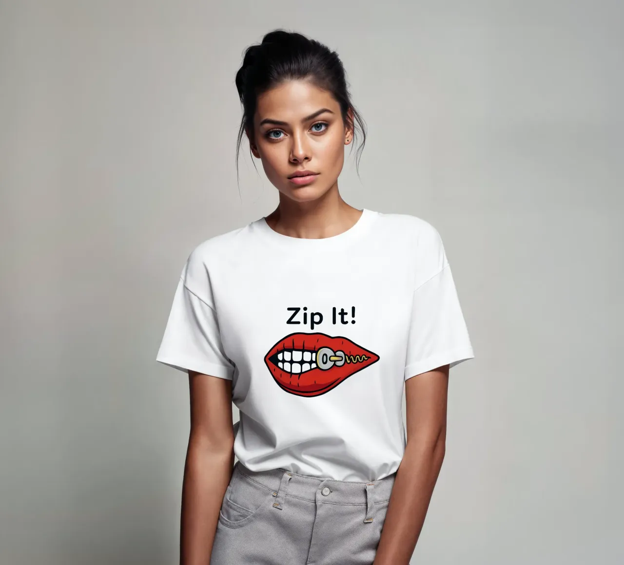 Zip It Lips t-shirt da TeeLab