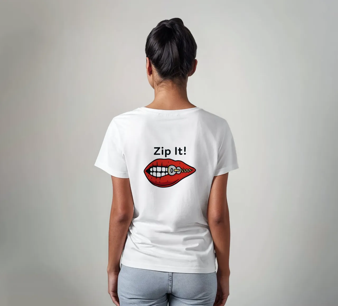 Zip It Lips t-shirt da TeeLab