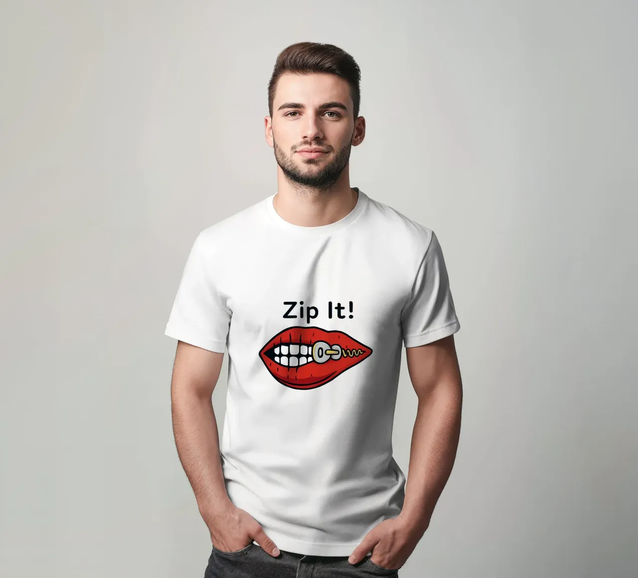 Zip It Lips t-shirt da TeeLab