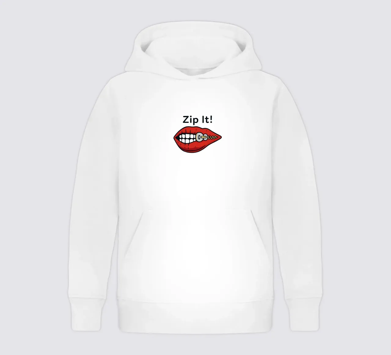 Zip It Lips felpa bambino con cappuccio da TeeLab
