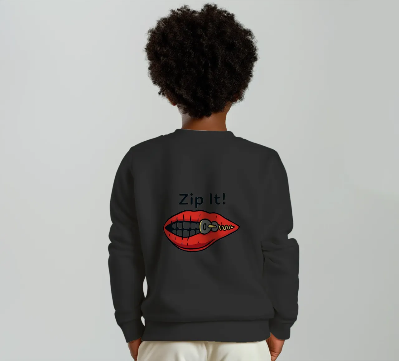 Zip It Lips felpa bambino da TeeLab