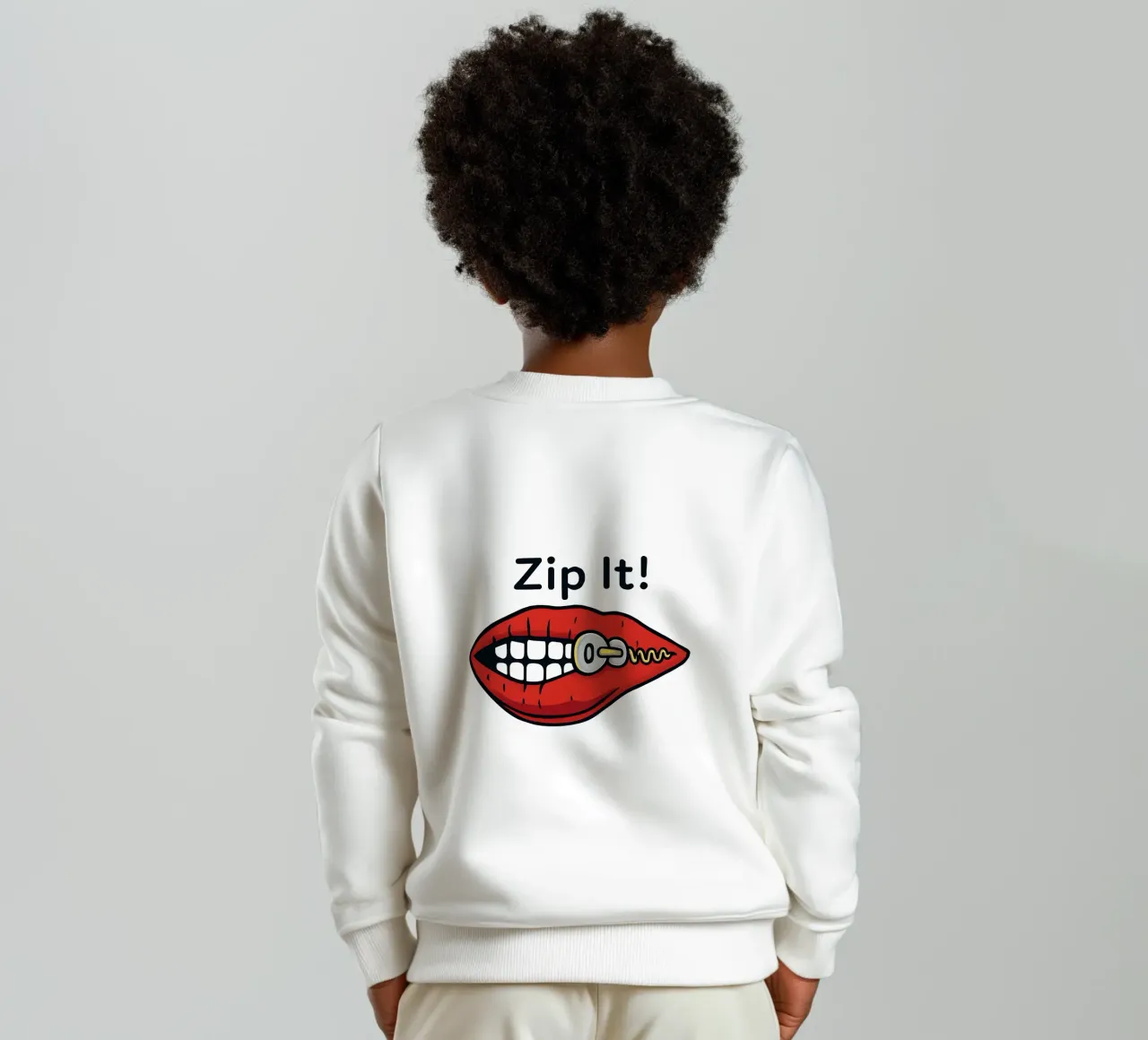 Zip It Lips felpa bambino da TeeLab