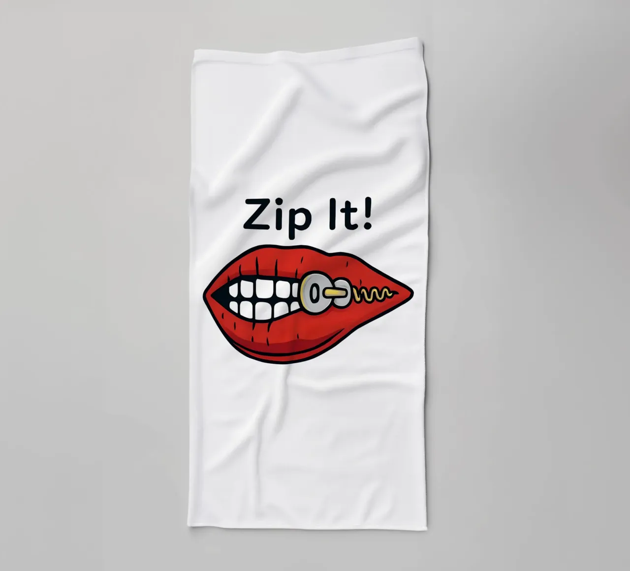 Zip It Lips asciugamano da bagno da TeeLab