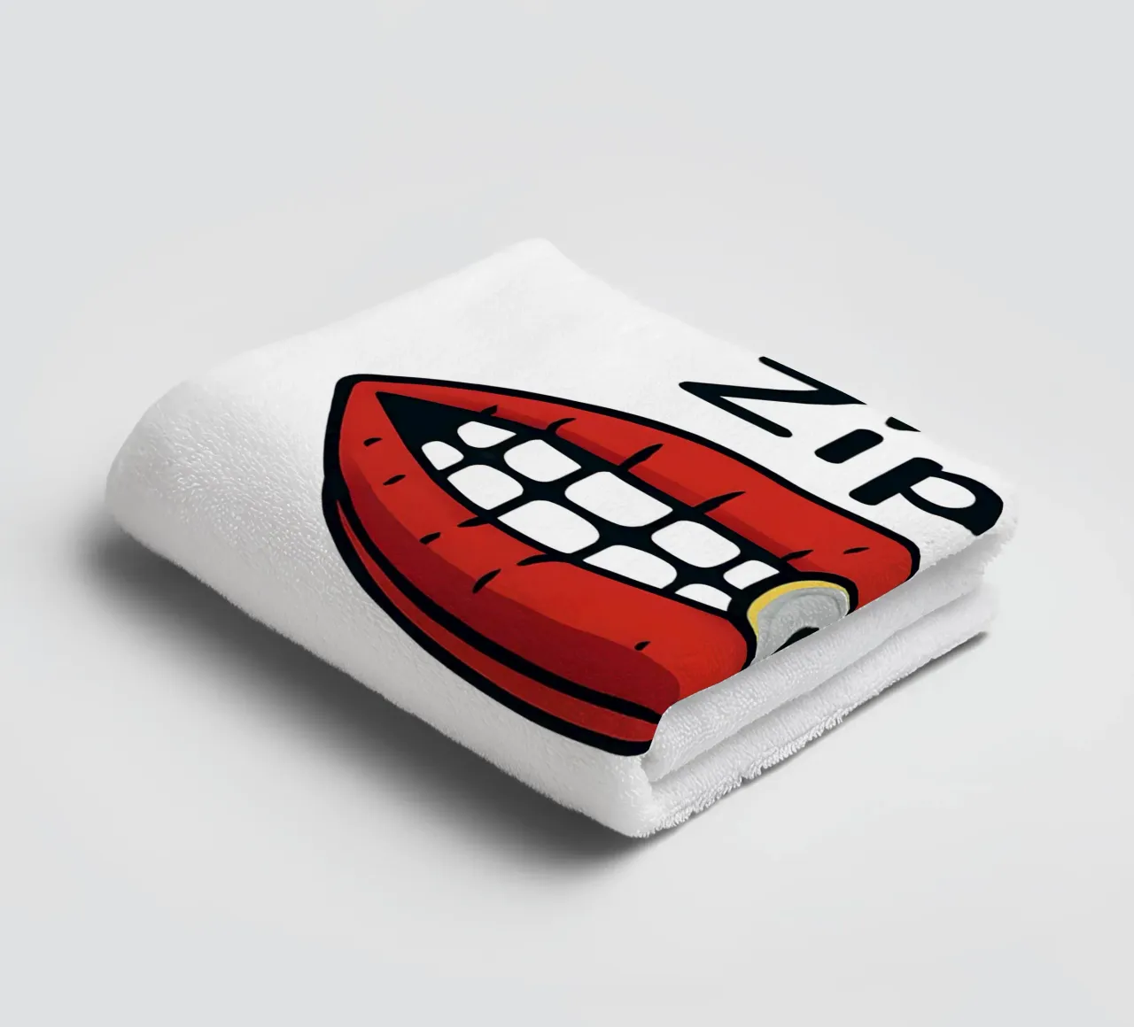 Zip It Lips asciugamano da bagno da TeeLab