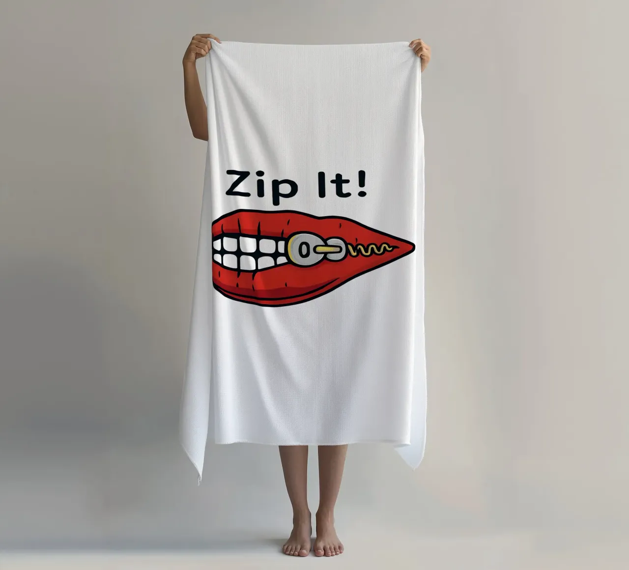 Zip It Lips telo mare da TeeLab