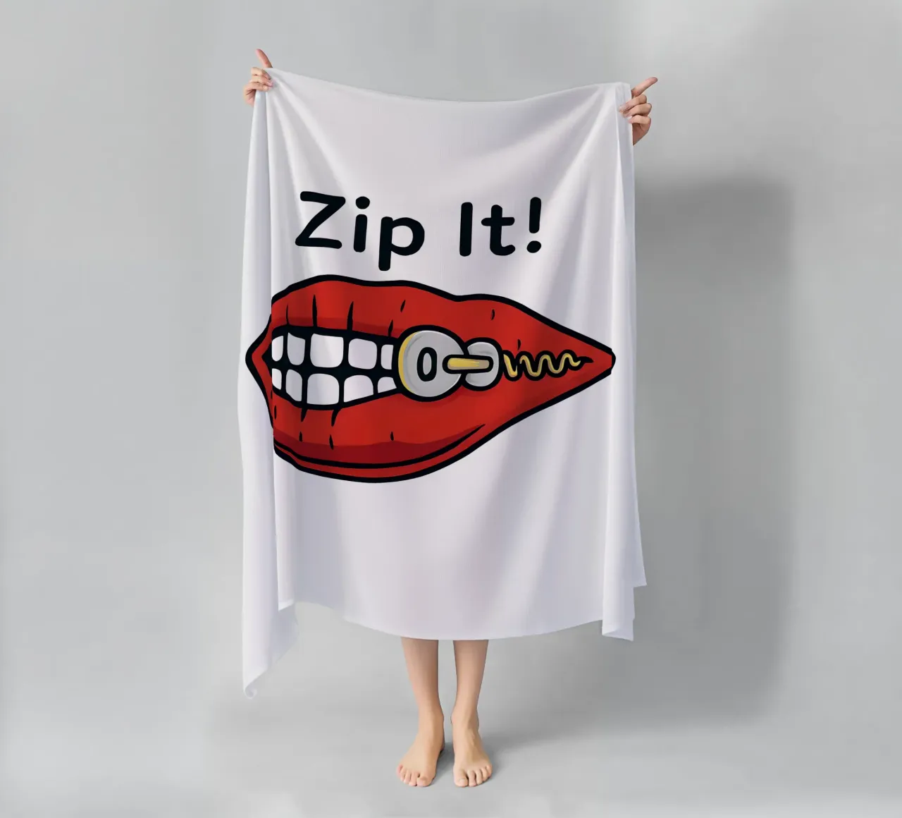 Zip It Lips telo mare da TeeLab