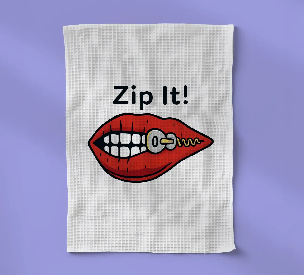 Zip It Lips canovaccio da cucina da TeeLab
