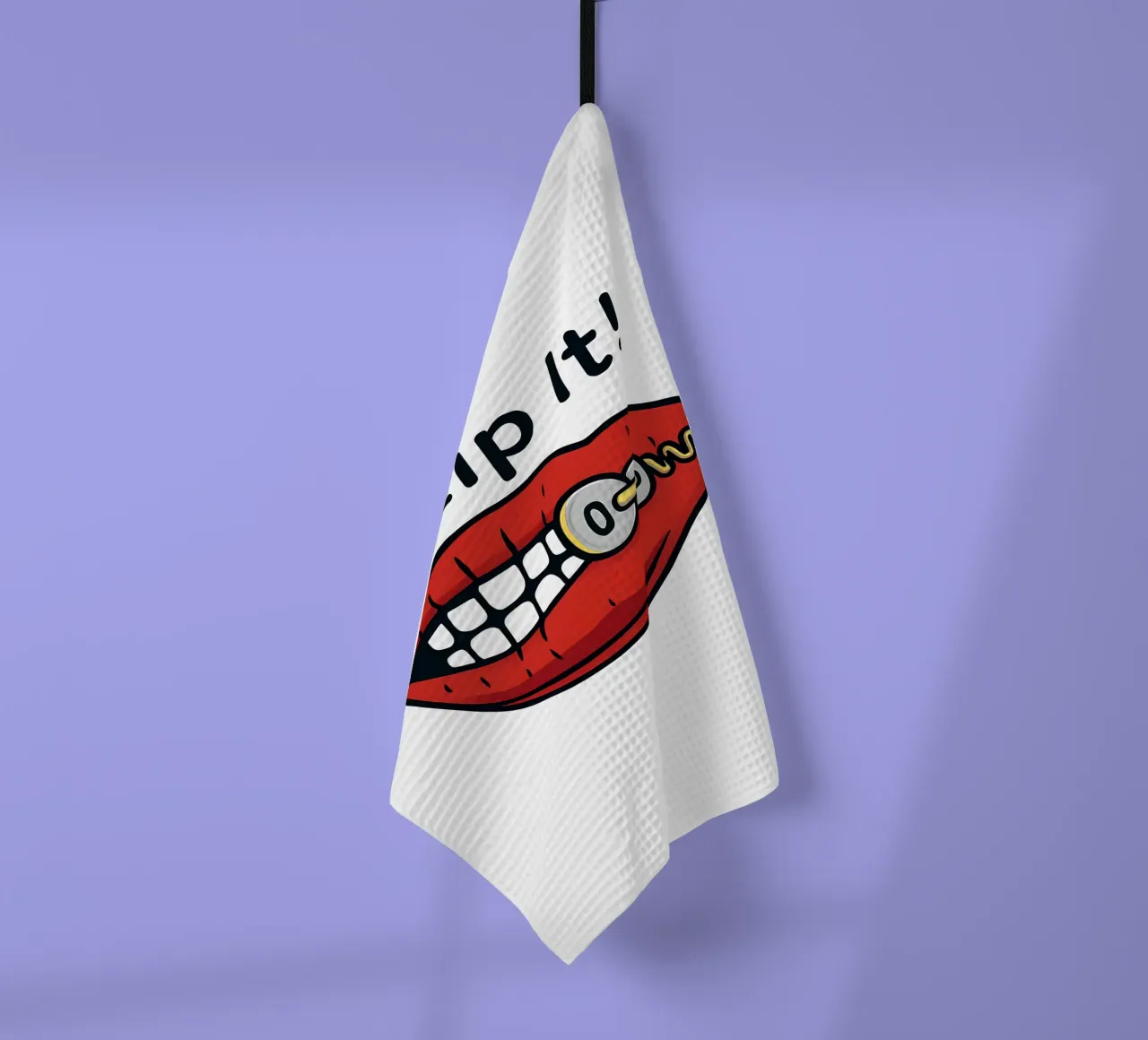 Zip It Lips canovaccio da cucina da TeeLab
