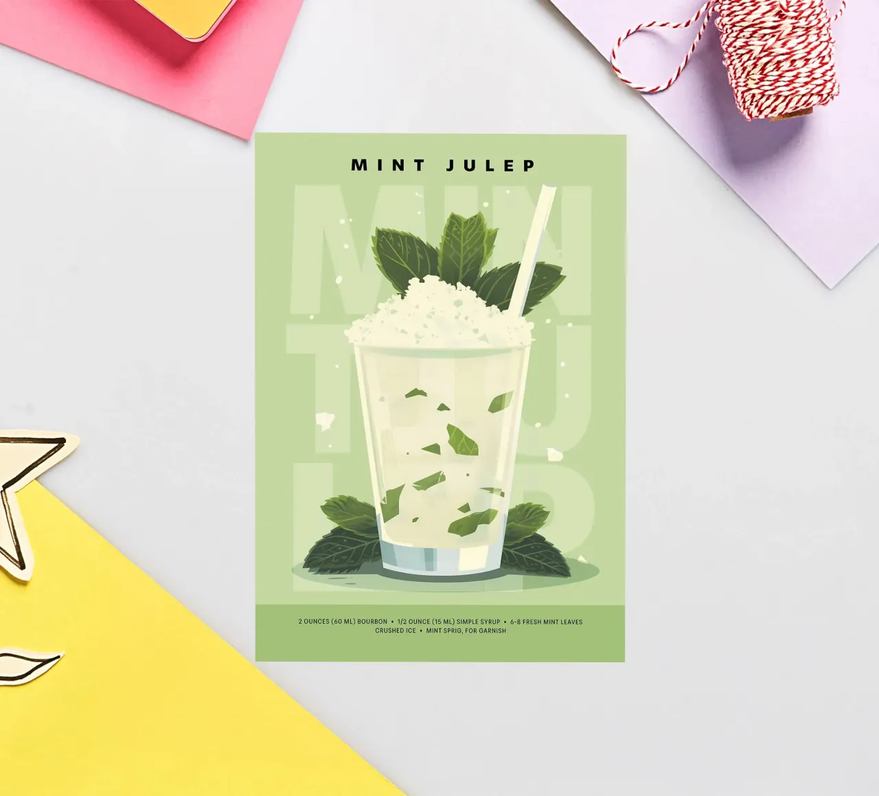 Classico Julep alla menta adesivo da kakaka
