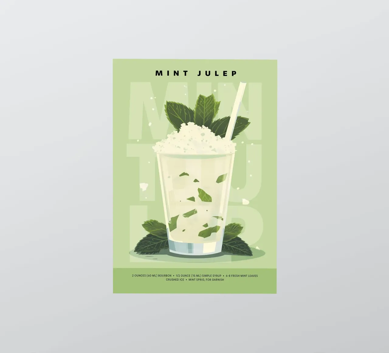 Classico Julep alla menta adesivo da kakaka